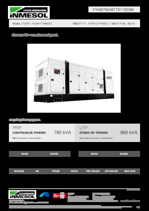 Stromerzeuger, Diesel INMESOL IT-870