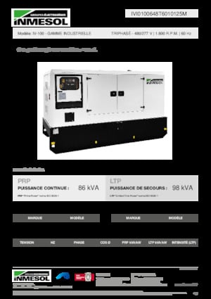 Stromerzeuger, Diesel INMESOL IV-100