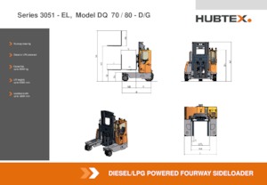 Seitenstapler Diesel Hubtex DQ 80-D