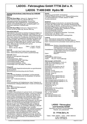 Kommunale Mehrzweckfahrzeuge Diesel Ladog T 1400 T3