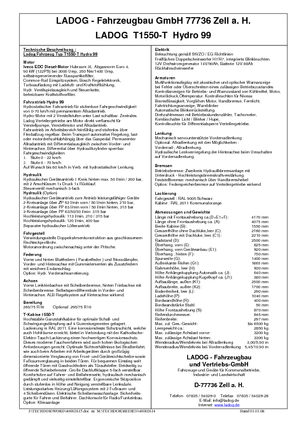 Kommunale Mehrzweckfahrzeuge Diesel Ladog T 1550 G TransFlex