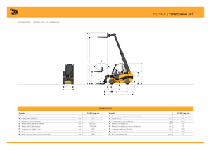 Teleskopen starr JCB TLT30