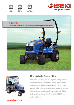 Kommunale Schlepper Iseki TXG 237