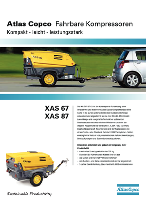 Mobile Kompressoren - Diesel, Elektro, Benzin Atlas Copco XAS 67 Dd