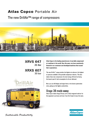 Mobile Kompressoren - Diesel, Elektro, Benzin Atlas Copco XRXS 607 CD