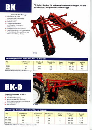 Scheiben- u. Zinkeneggen Brix BK 250 D