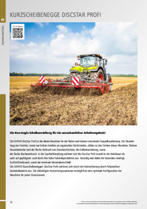 Scheiben- u. Zinkeneggen Saphir DiscStar 305 Profi