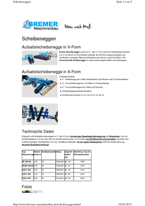 Scheiben- u. Zinkeneggen Bremer Xylon 590