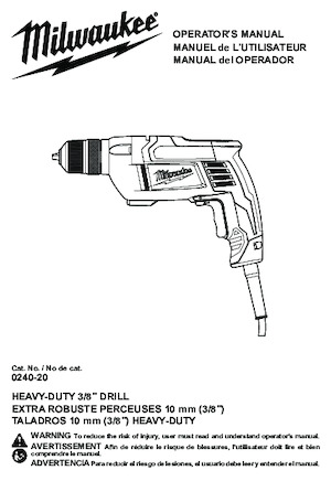 Bohrer und Schraubendreher Milwaukee 0240-20