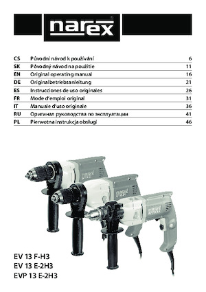 Bohrer und Schraubendreher Narex EV 13 E-2H3