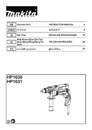 Bohrer und Schraubendreher Makita HP1630