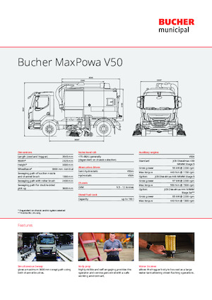 LKW-Kehrmaschinen-Dual Bucher-Schörling MaxPowa V50m