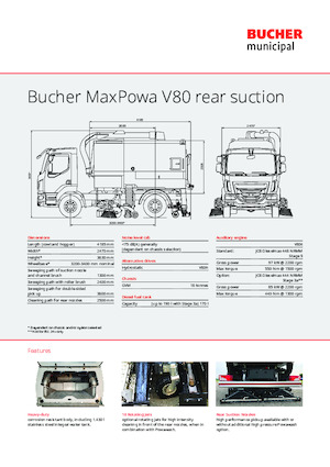 LKW-Kehrmaschinen-Dual Bucher-Schörling MaxPowa V80h rear suction