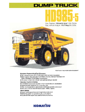 Muldenkipper-SKW Komatsu HD985-5