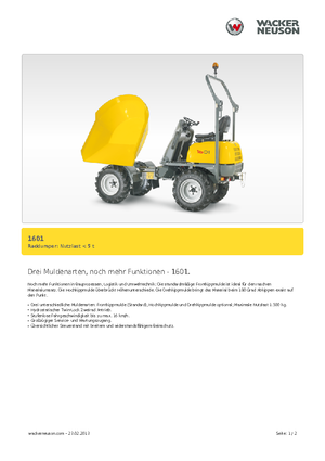 Raddumper Neuson 1601
