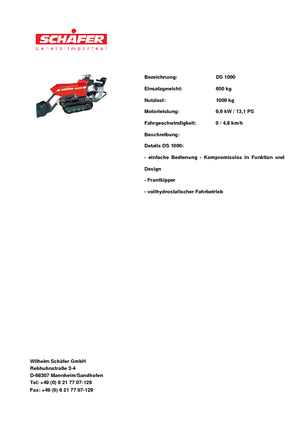 Raupendumper SCHÄFER DS 1000