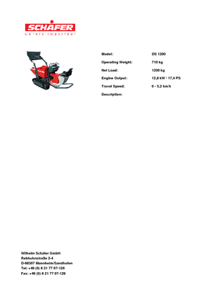 Raupendumper SCHÄFER DS 1200
