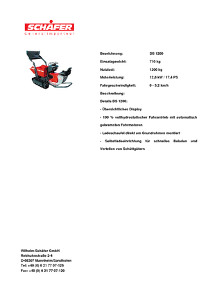 Raupendumper SCHÄFER DS 1200