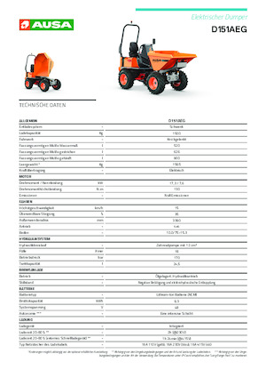 Elektro Raddumper Ausa D 151 AEG