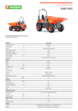 Vorderkipper Ausa D 601 AHG