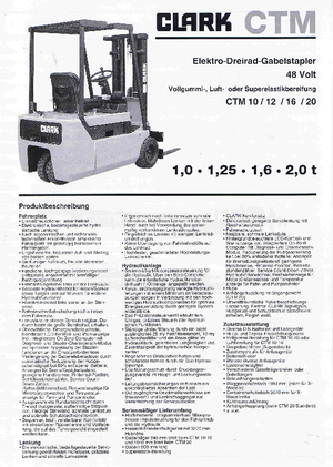 Frontstapler Elektro Clark CTM 16 S