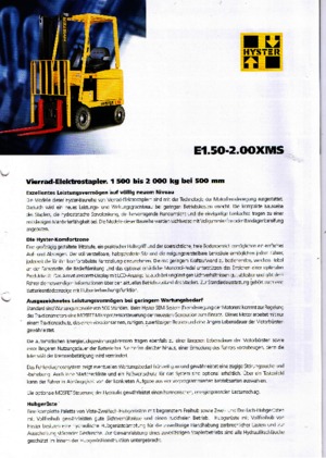 Frontstapler Elektro Hyster E 1.75 XM