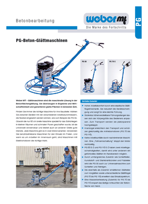 Rotationsglätter, handgeführt weber mt PG 55 EF