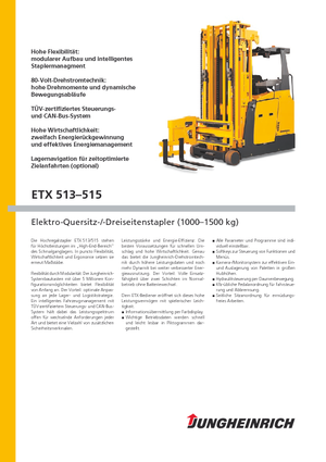 Seitenstapler Elektro Jungheinrich ETX 513