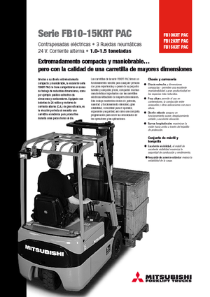 Frontstapler Elektro Mitsubishi FB15KRT PAC