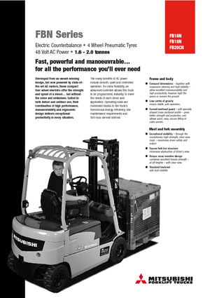 Frontstapler Elektro Mitsubishi FB 16 N