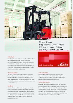 Frontstapler Elektro Linde E14 EVO 
