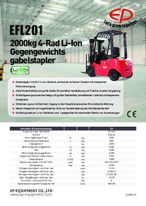 Frontstapler Elektro EP EFL201