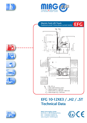 Explosionsgeschützte Frontstapler Elektro Miag EFG 10 XEV 3