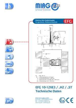 Explosionsgeschützte Frontstapler Elektro Miag EFG 12 XE 3