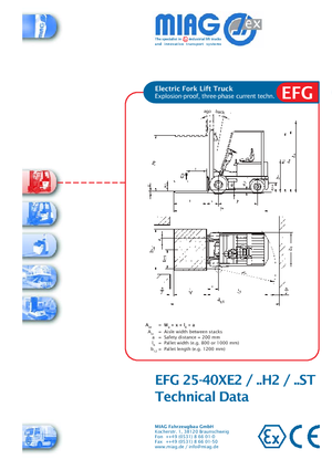Explosionsgeschützte Frontstapler Elektro Miag EFG 35 XE 2