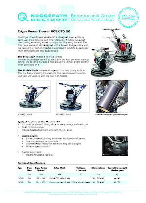 Rotationsglätter, handgeführt Belidor-Noggerath Moskito SG