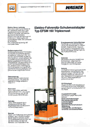 Schubstapler Elektro Still-Wagner EFSM 160 TE
