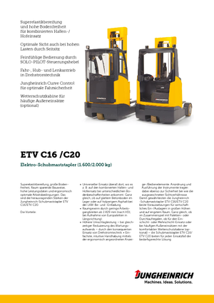 Schubstapler Elektro Jungheinrich ETV C20