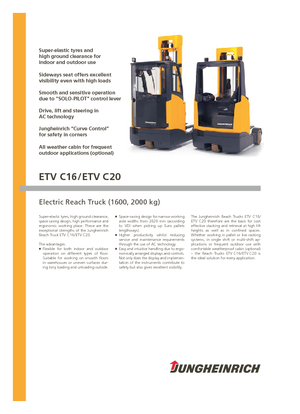 Schubstapler Elektro Jungheinrich ETV C20