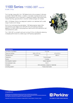 Motoren Perkins 1103D-33TA