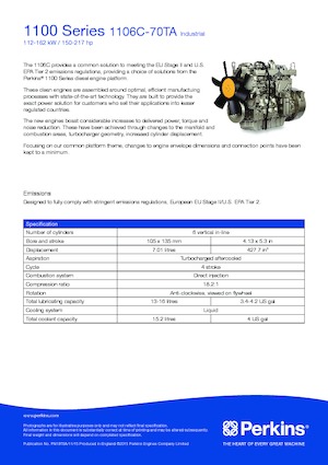 Motoren Perkins 1106C-70TA