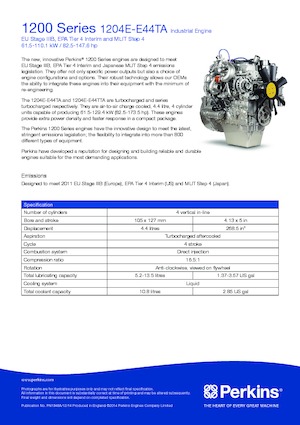 Motoren Perkins 1204E-E44TA