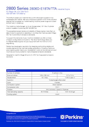 Motoren Perkins 2806D-E18TTA