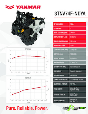 Motoren Yanmar 3TNV74F-NDYA