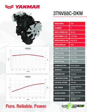 Motoren Yanmar 3TNV88C-DKW