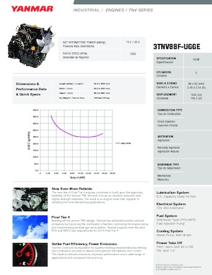 Motoren Yanmar 3TNV88F-UGGE