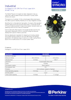 Motoren Perkins 404J-E22TA