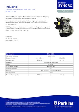 Motoren Perkins 904J-E28T