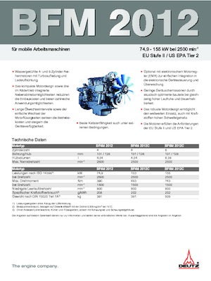 Motoren Deutz BF 4 M 2012