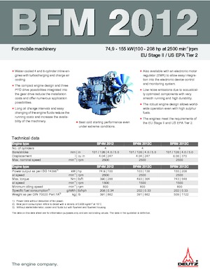 Motoren Deutz BF 4 M 2012